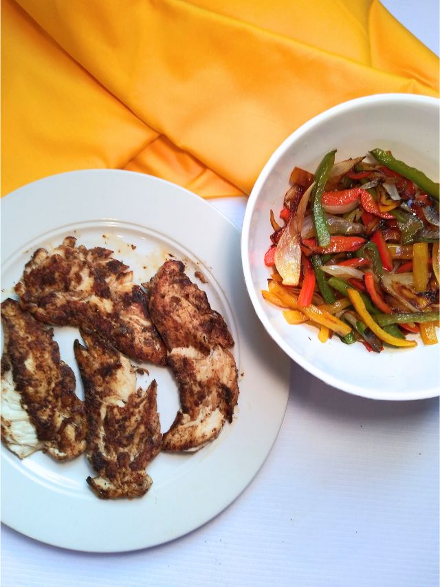 Super Fast Fajitas for Two chicken and veggies